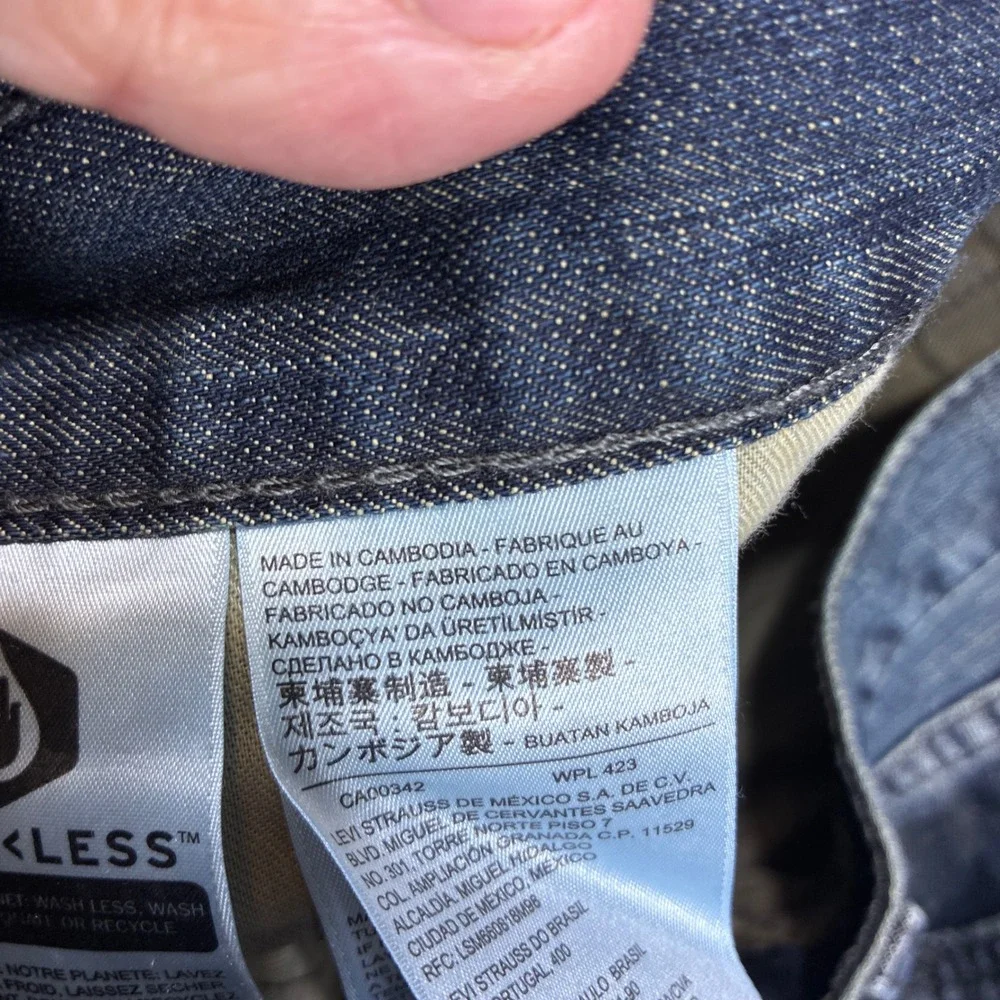 Levi's 514 Straight Fit Jeans Mens 34x34 Blue Denim Classic Five Pocket Western
